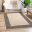 Greek-Key Beige Black Non-Slip Polypropylene Area Rug — Washable Door Mat & Hallway Runner for Living Room, Kitchen & Bedroom-2067526762