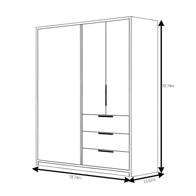 Mattos, H 78,74 po x l 78,74 po x P 23,62 po