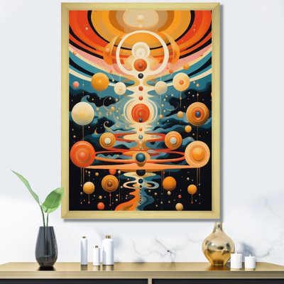 L'illusion du temps, abstrait rétro sur toile