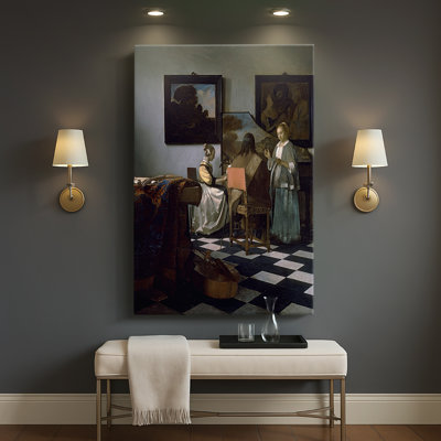 The Concert -Gallery Wrapped Canvas by Johannes Vermeer