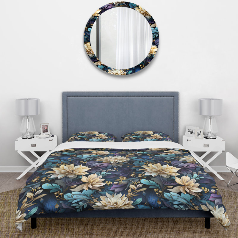 Ensemble de housse de couette Deep Emerald, Housse de couette pour très grand lit et 2 très