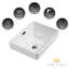 Lavabo de salle de bain vasque rectangulaire semi-encastré avec trop-plein Los Flexi-118434738