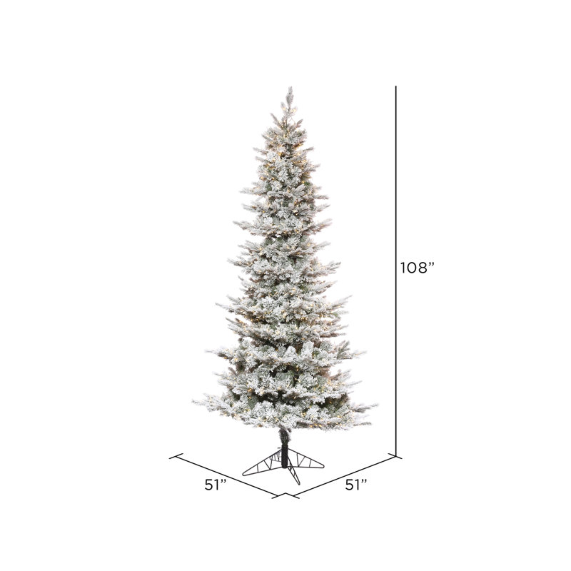 Kiana Flocked Pine Artificial Christmas Tree, 9' H