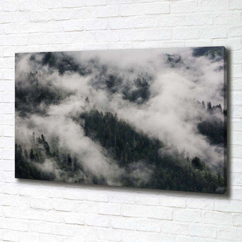 Fog Over The Forest - Wrapped Canvas Print