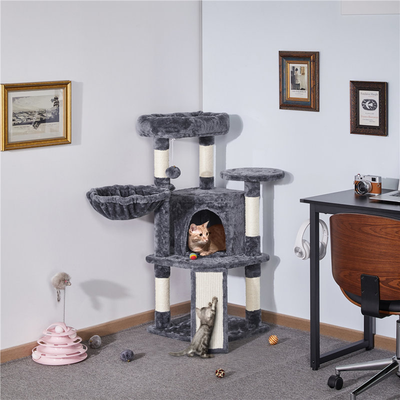 Zermatt 106cm H Cat Tree, Dark Grey