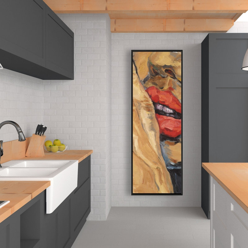 "Gros plan sur les lèvres" sur toile