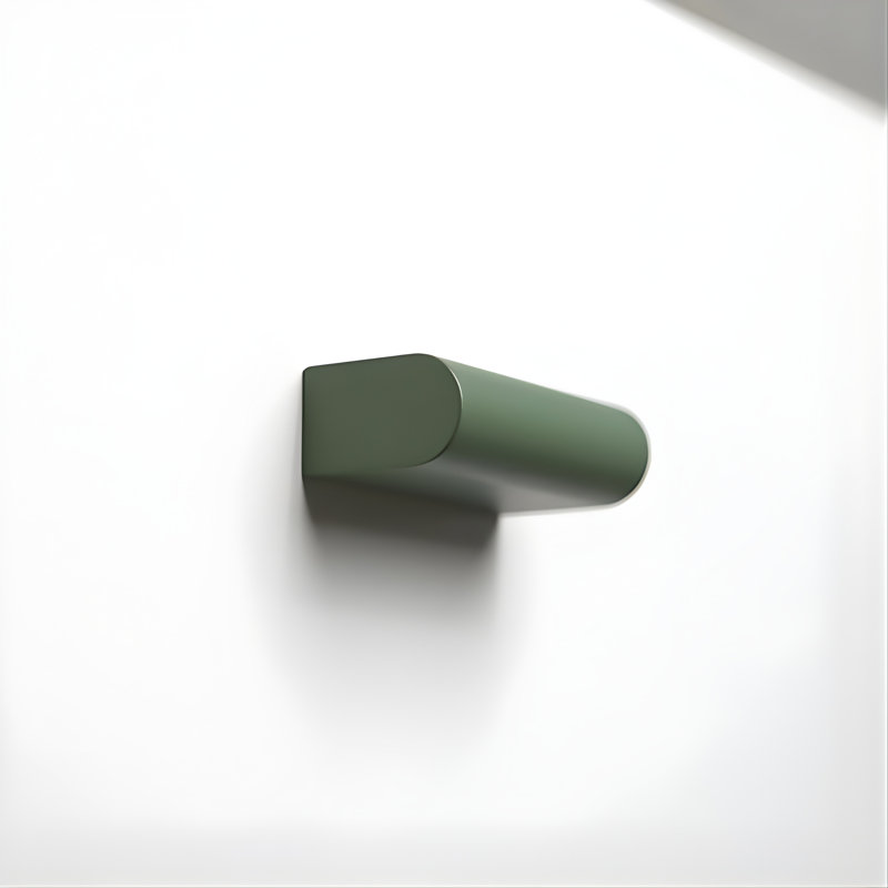 2" Length Geometric Knob, Olive (Green)