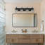 Luminaire de salle de bain moderne en cristal noir avec abat-jour carré, applique murale à 4 lumières pour miroir, conception anti-corrosion et résistante à l'humidité-842038919-842038912-842038914