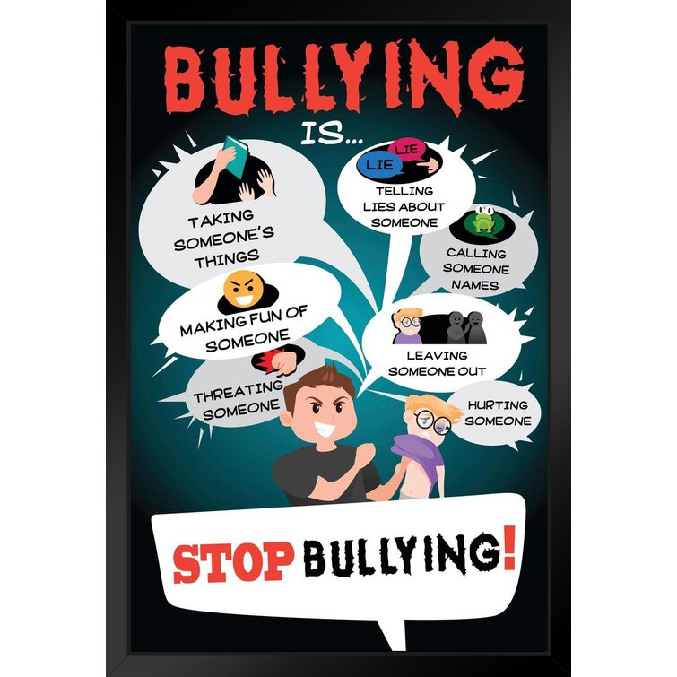 Trinx Stop Bullying Framed On Paper Print | Wayfair