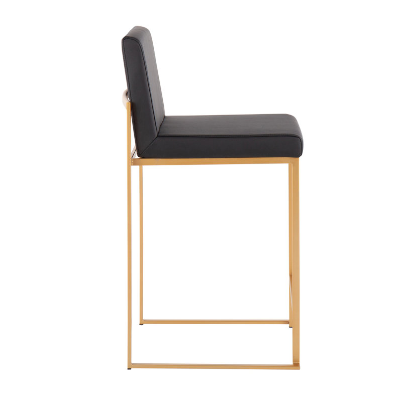 Tabouret de comptoir Fuji Contemporary, 2, Noir, noir, noir, noir, Doré