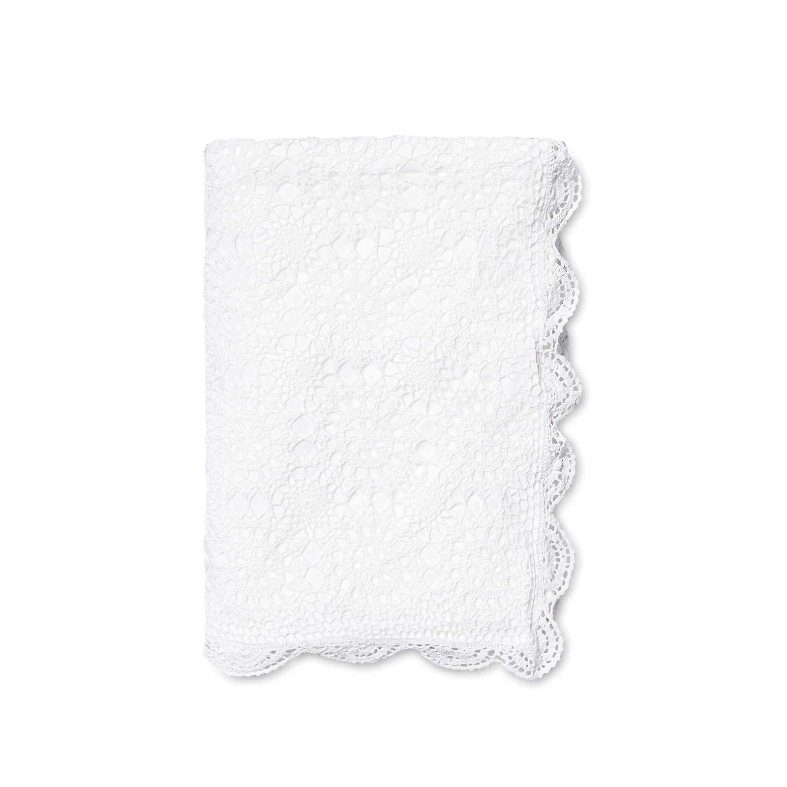 Aveta Embroidered Cotton Pillow Cover, White