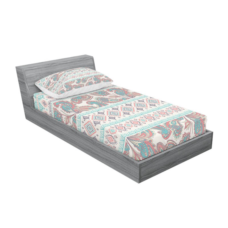Microfiber Paisley Sheet Set, Twin