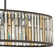 Gemma Six-Light Oval Linear Chandelier w/ Crystal Rectangular Prisms