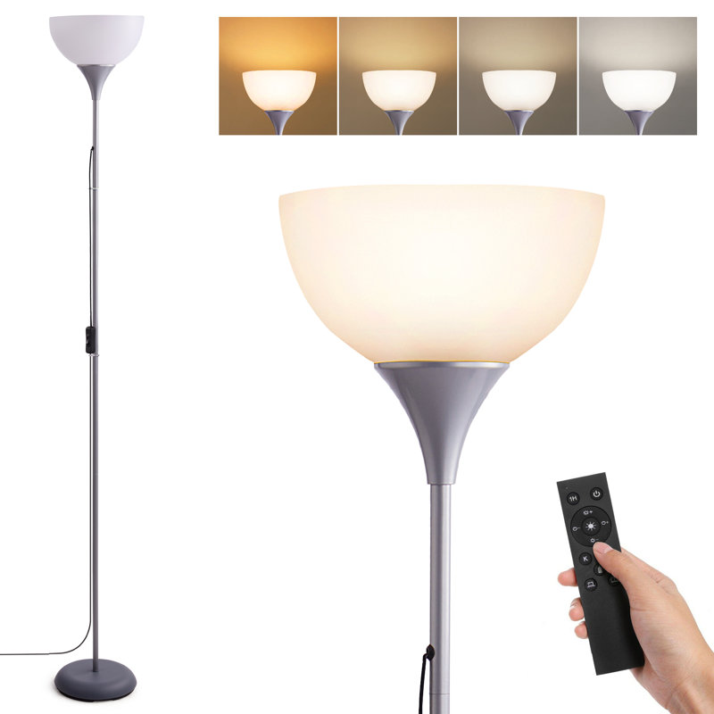 178cm Polished Torchiere Floor Lamp