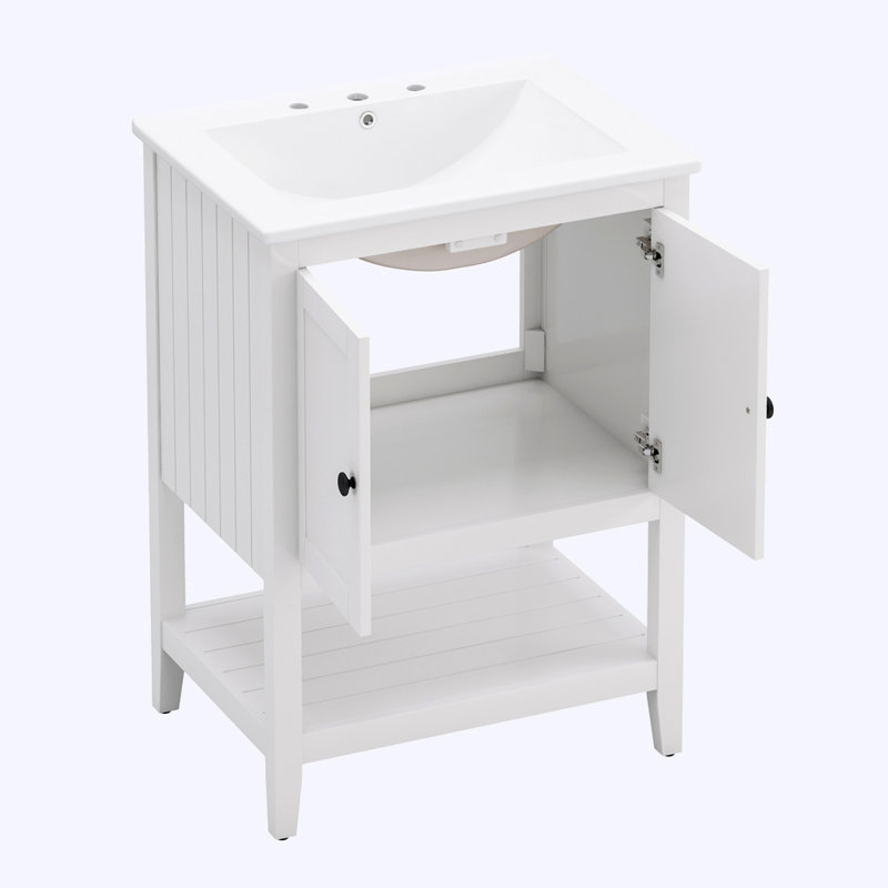 Meuble-lavabo moderne avec lavabo en céramique