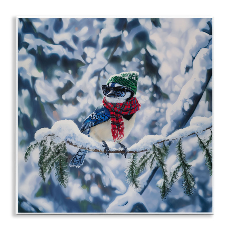 Plaque murale perchée «Christmas Christmas Jay», par Jim Baldwin