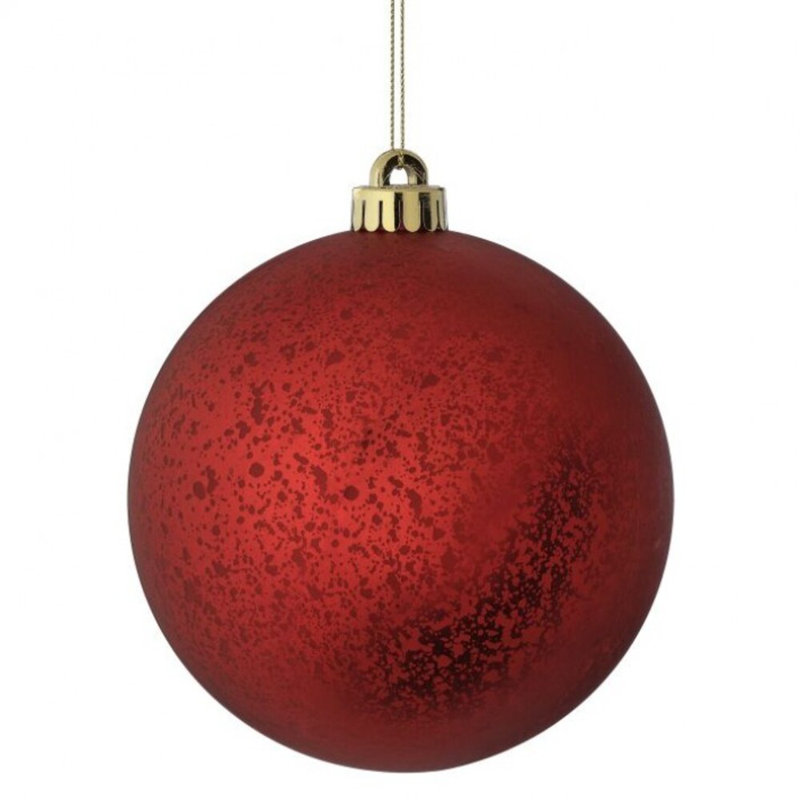 Ornement boule de mercure mat 140Mm Vp, Rouge