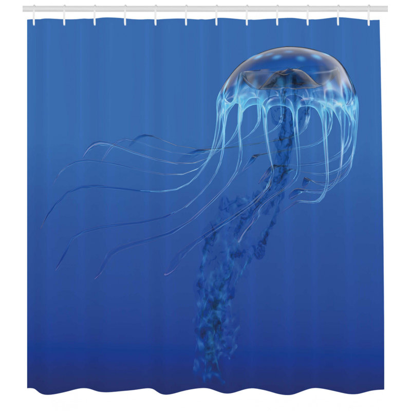 Rideau de douche simple blue ocean animal Roy, H 84 po x l 69 po