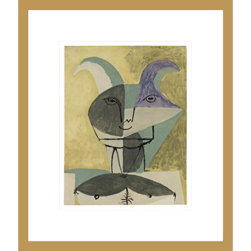 Buste de Faune de Faunes et Flore par Pablo Picasso, impression giclée encadrée, H 16,08 po x l 13,75 po