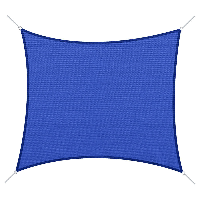 Auvent rectangulaire en polyéthylène pour voilage, pare-soleil bleu