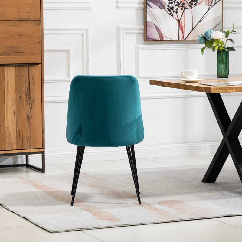 Corto 46cm H Velvet Upholstered Accent, Teal