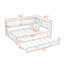 Lit de jour double en bois avec couchette et rangement et station de charge USB-800600240