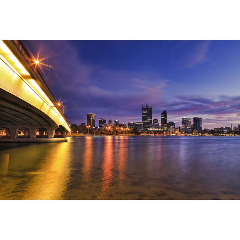 Perth City Bridge by Zetter - Wrapped Canvas Print, 61cm H x 91cm W