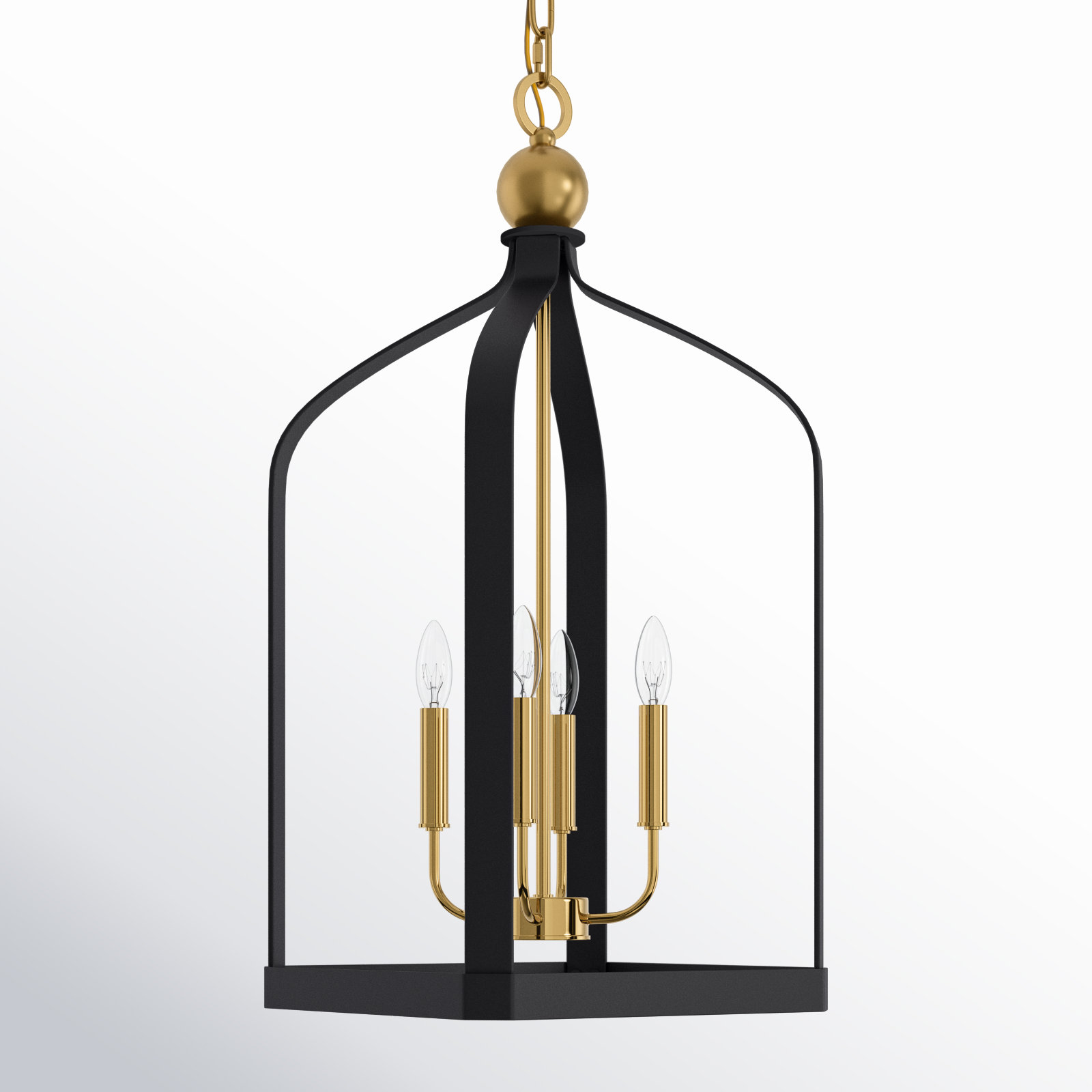 Kenmore Chandelier, Black, 8 Lights, 41.5" H x 23.5" W x 23.5" D
