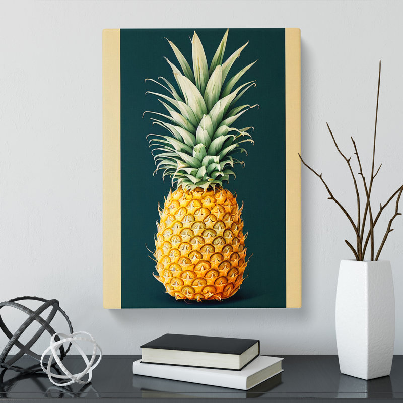 Lone Pineapple - Wrapped Canvas, 50cm H x 35cm W x 3cm D