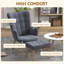 Angelamarie Velvet Armchair with Footstool-38883043