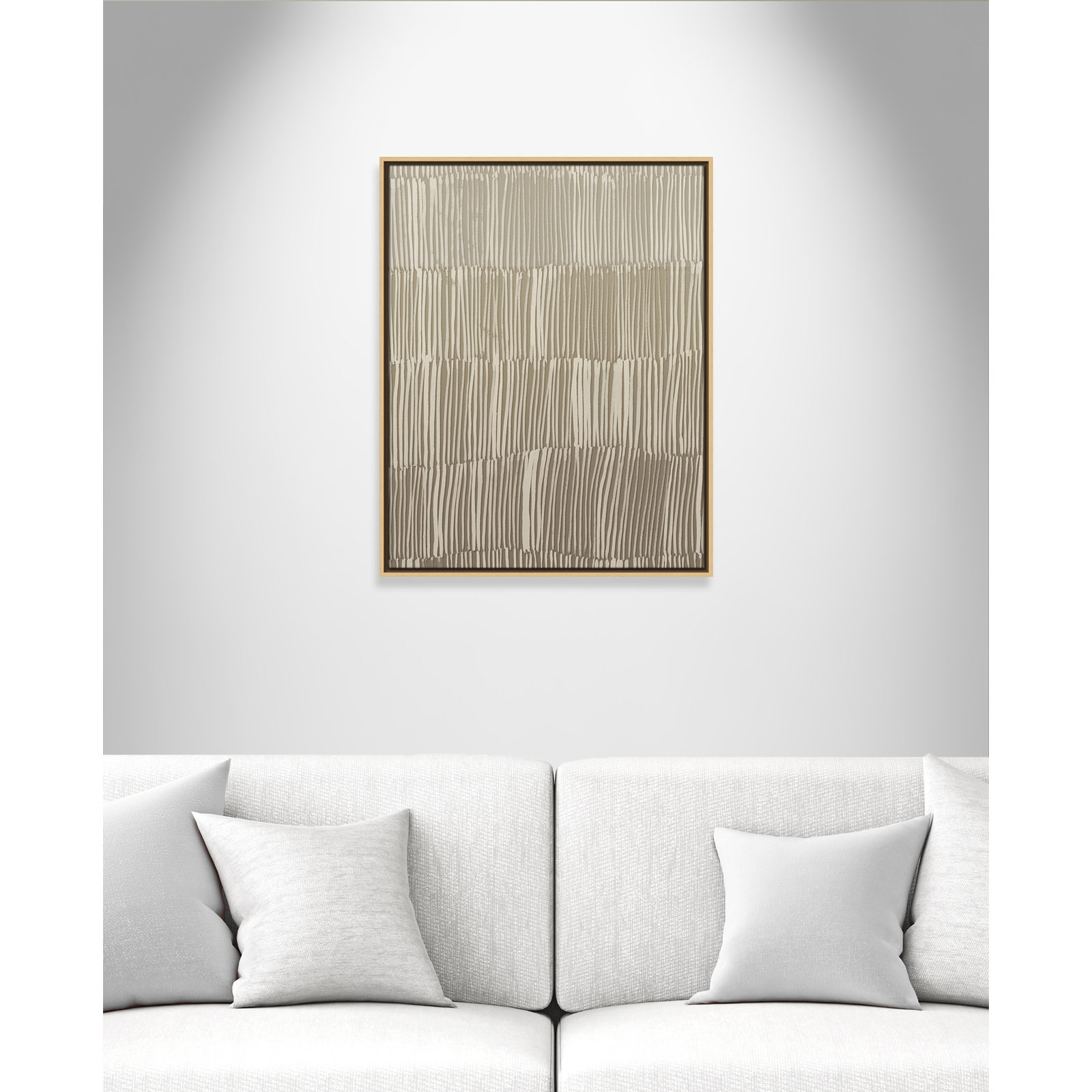 Linear Calm II Print by , 29.5" H x 23.5" W, Natural Floater
