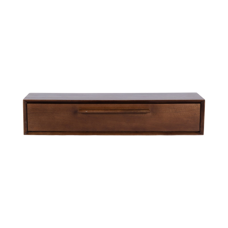 Console de hall d'entrée flottante, Bois brun foncé