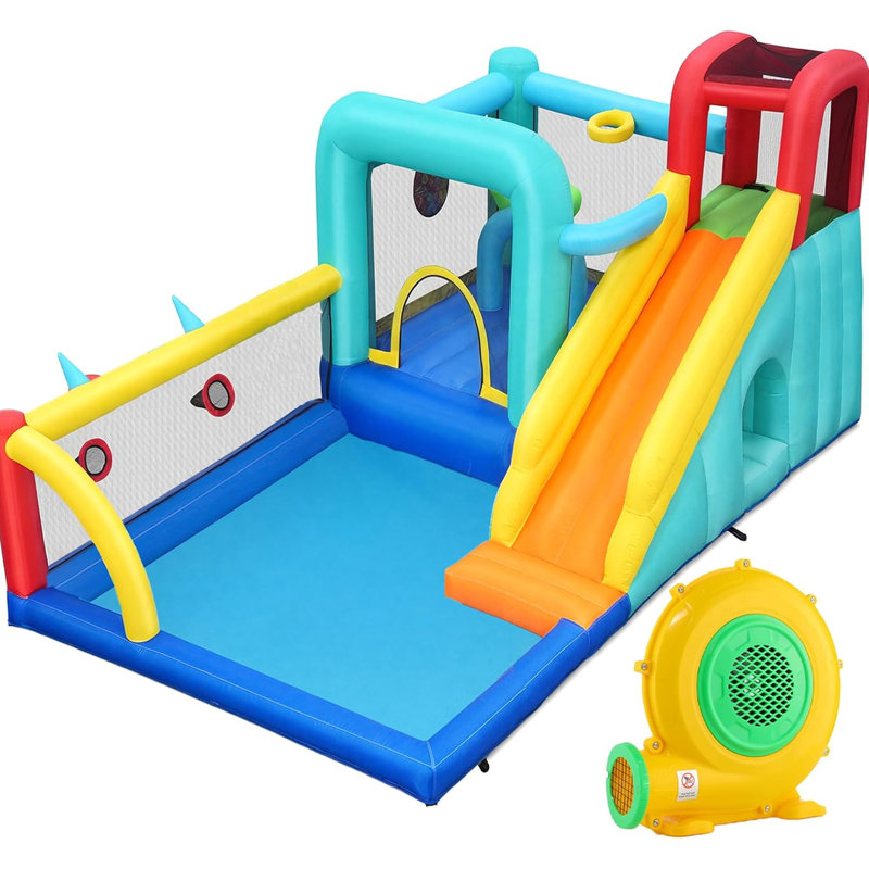 157.1" x 107.1" Inflatable Bounce House For Summer Outdoor Fun Backyard Birthday Party