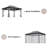LAUSAINT HOME Outdoor Patio Gazebo 10'x13'-101335342
