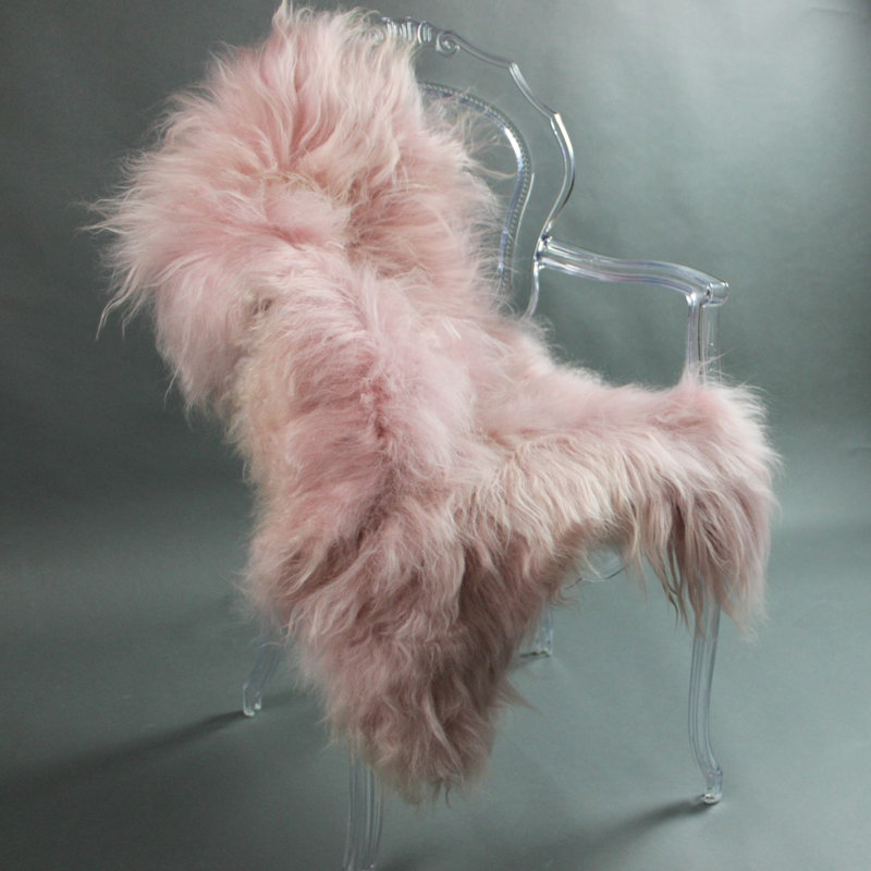 Abrahamson Solid Colour Sheepskin 65cm X 95cm Area Rug