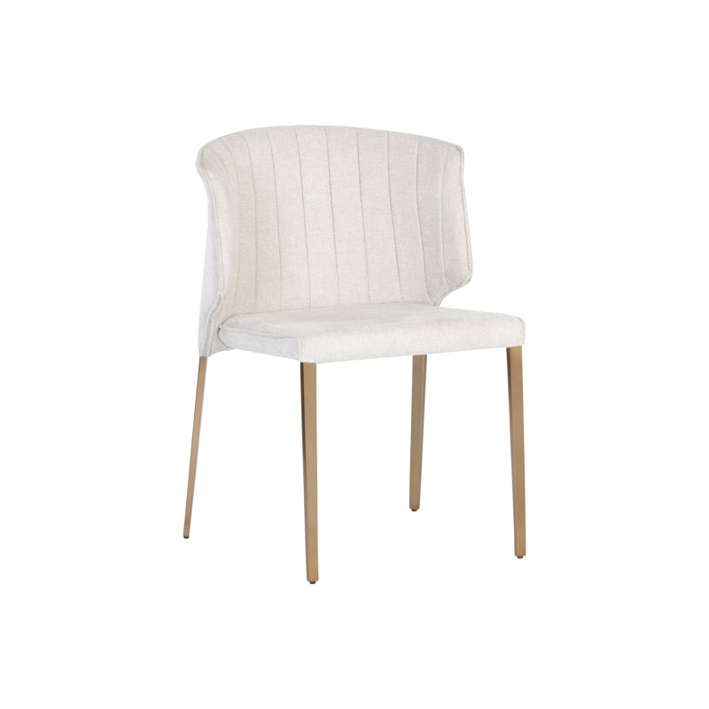 Chaise d'appoint rembourrée en blanc