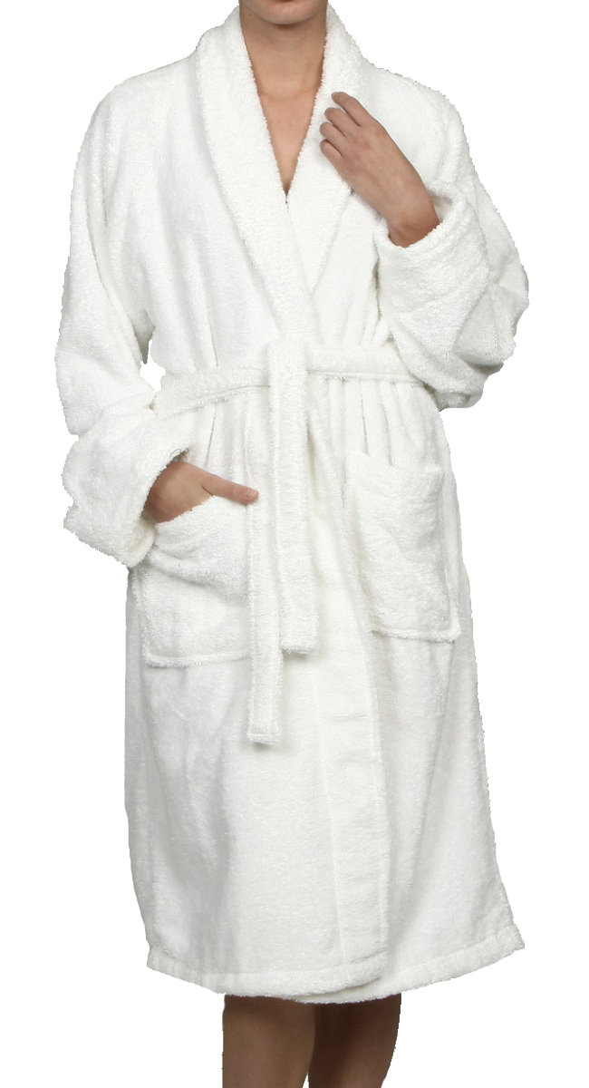 Bathrobe, White, M