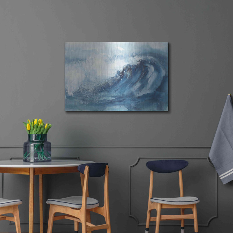 Ivy Bronx «Waves V» par Chris Paschke, art mural en métal, H 24 po x l 36 po