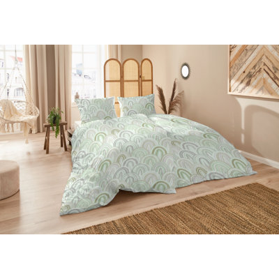 Cotton Abstract Duvet Cover Set with Pillow Shams Included