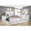 Mobilier de chambre à coucher contemporain à 1 tête de lit tapissier à finition contemporaine blanc glam Glam
