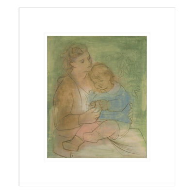 Mother and Child by Pablo Picasso -Framed Giclee Print