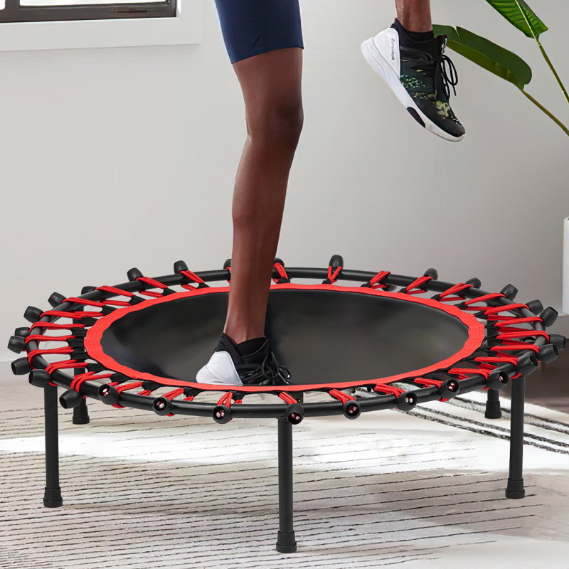 Freeport Park 101cm Round Backyard Trampoline, Black/Red
