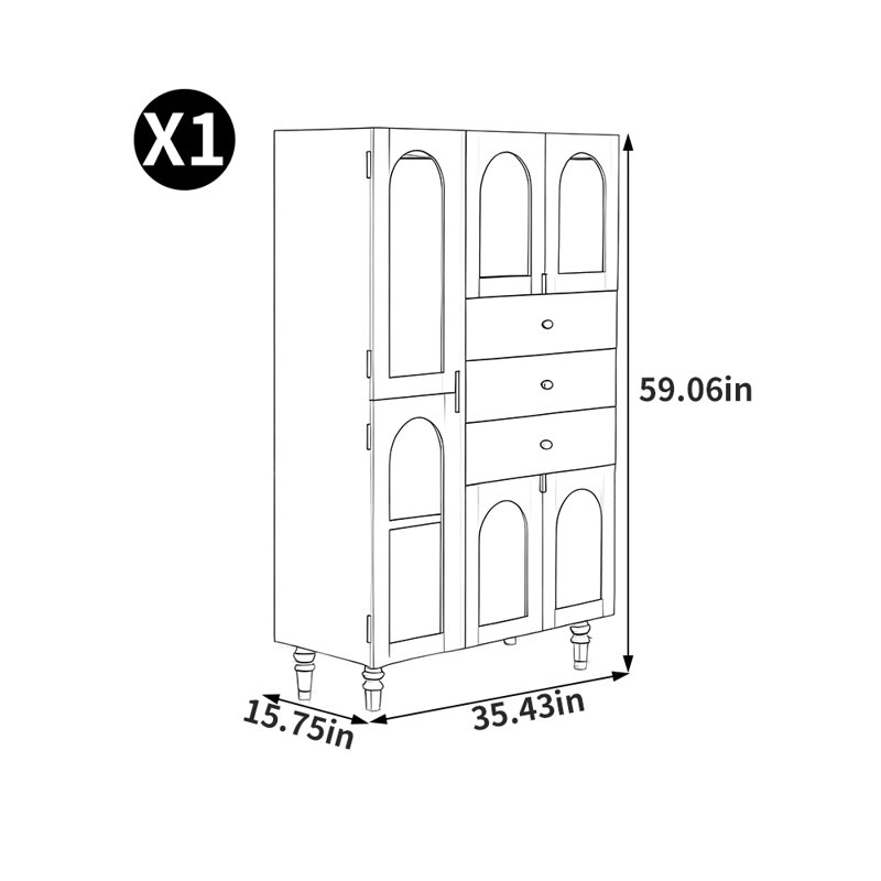 French style creative bookcase