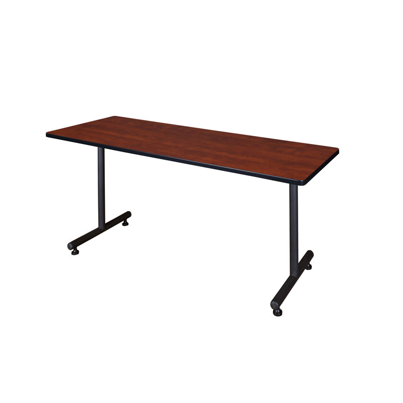 Niamani Steel T-Base Training Seminar Table, Cherry, 29" H x 84" L x 24" W