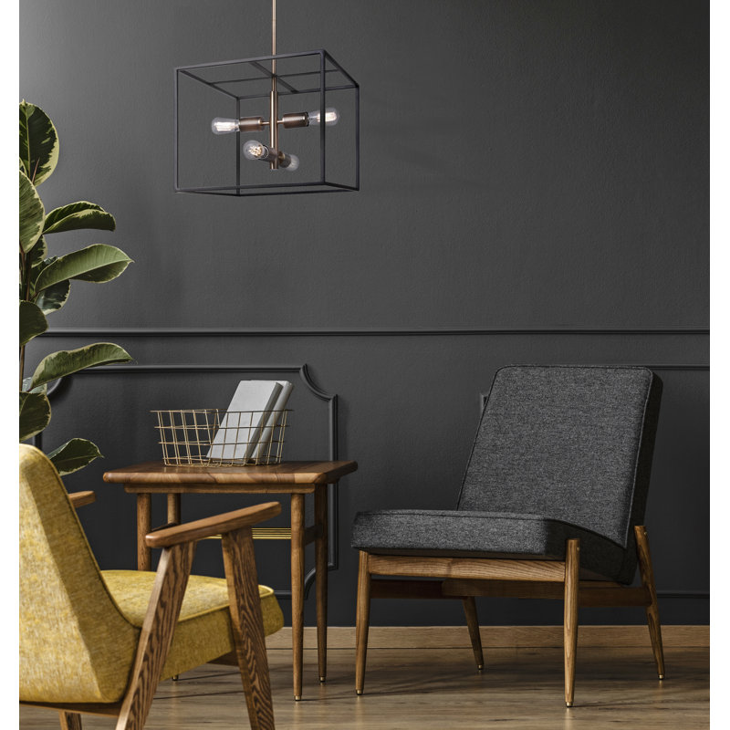 Adalina 4 - Light Dimmable Lantern Square / Rectangle Chandelier