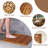 Teak Solid Wood Bathroom Mat, Fan-shaped Anti Slip Mat