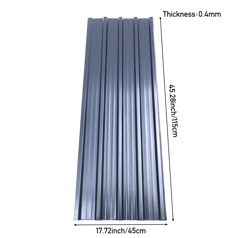 Dakota Fields Steel Roofing Kit, Blue, 115cm H x 45cm W x 0.04cm D