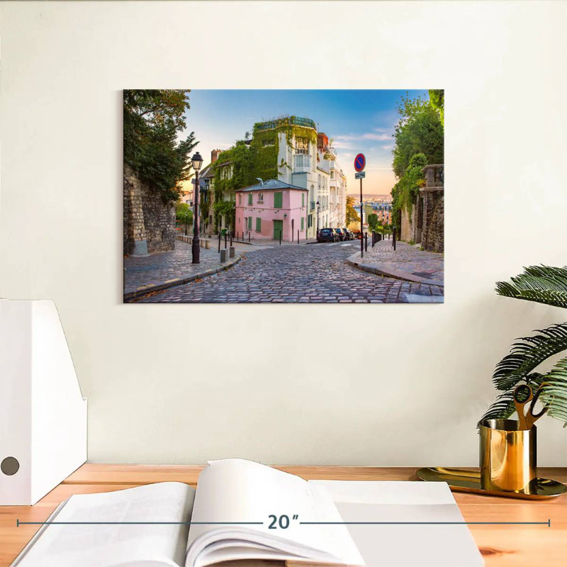 Vieille rue Kavia à Montmartre, H 8 po x l 12 po