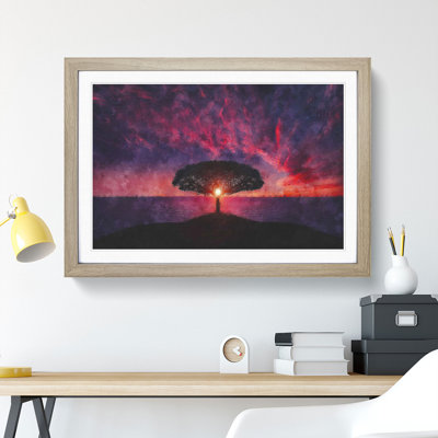 Tree at Sunset Vol.1 - Picture Frame Graphic Art