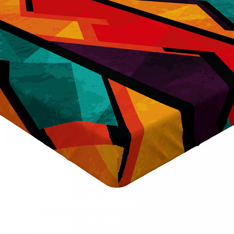 Microfiber Abstract Fitted Sheet, Twin XL Fitted Sheet